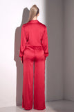 Satin Top and Pant Set-Red